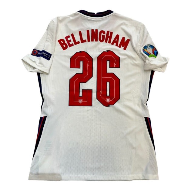 Bellingham's Match-Worn Shirt, Ukraine vs England EURO 2020