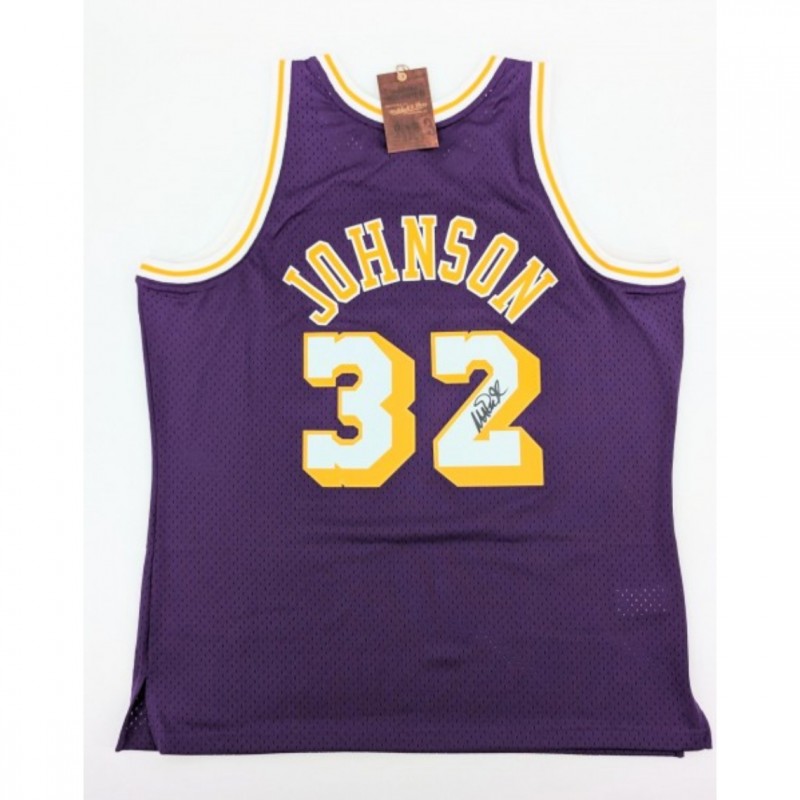 Magic Johnson Signed Mitchell&Ness Los Angeles Lakers Jersey