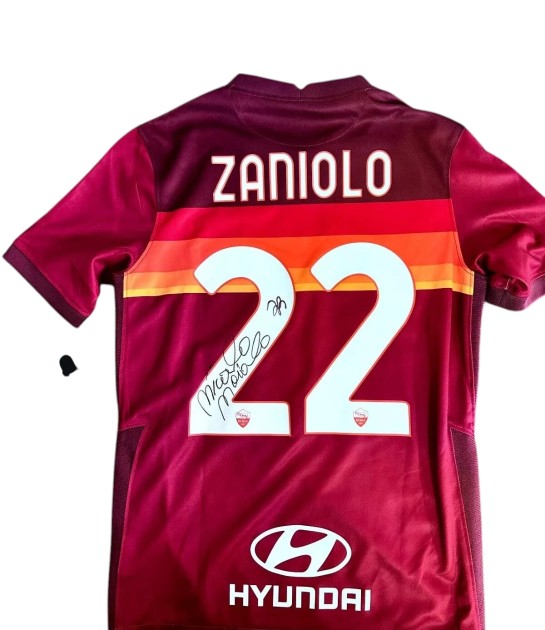 Zaniolo's Roma Official Signed Shirt, 2020/21 