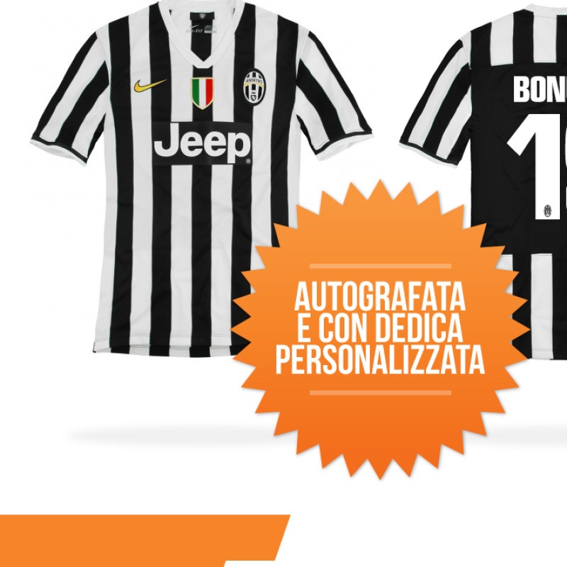 Maglia Juventus di Bonucci autografata con dedica personalizzata