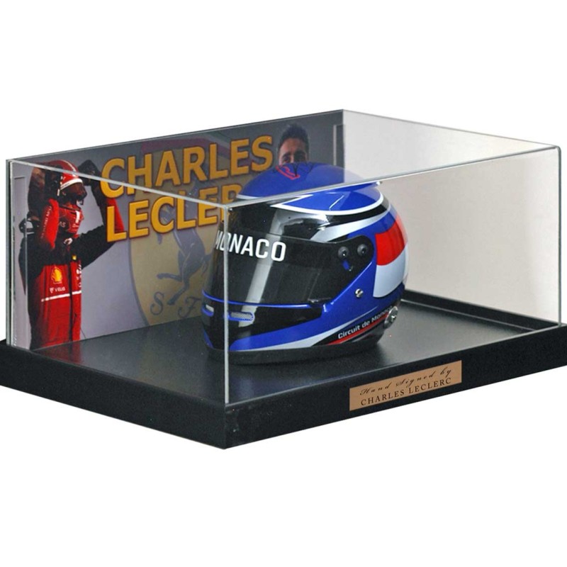 Modellino casco Monaco in scala 1:2 autografato da Charles Leclerc 
