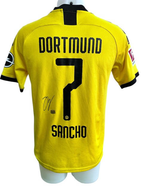 Sancho's Borussia Dortmund Signed Official Shirt, 2019/20