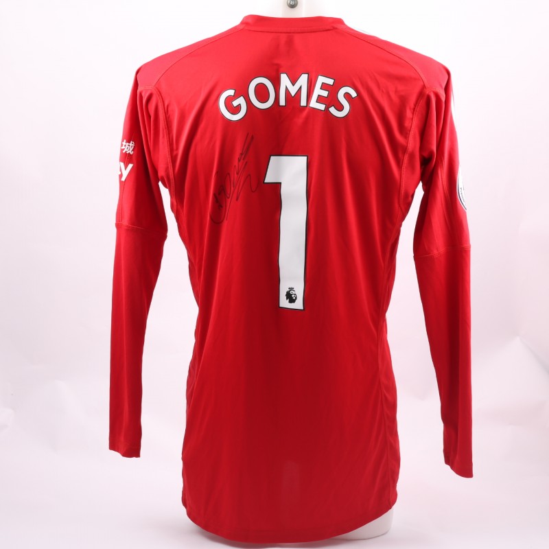 Gomes' Watford FC Issued and Signed Poppy Shirt