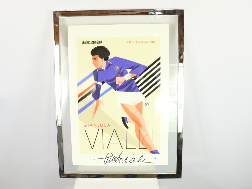 Vialli Printed by Riccardo Guasco - Autographed by Gianluca Vialli