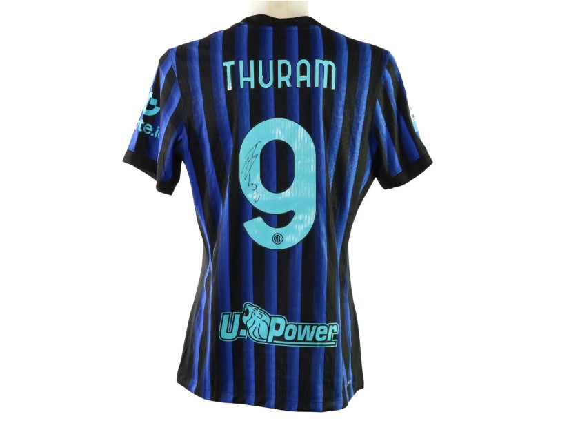 Thuram's Inter Signed Match-Issued Shirt, 2025/26