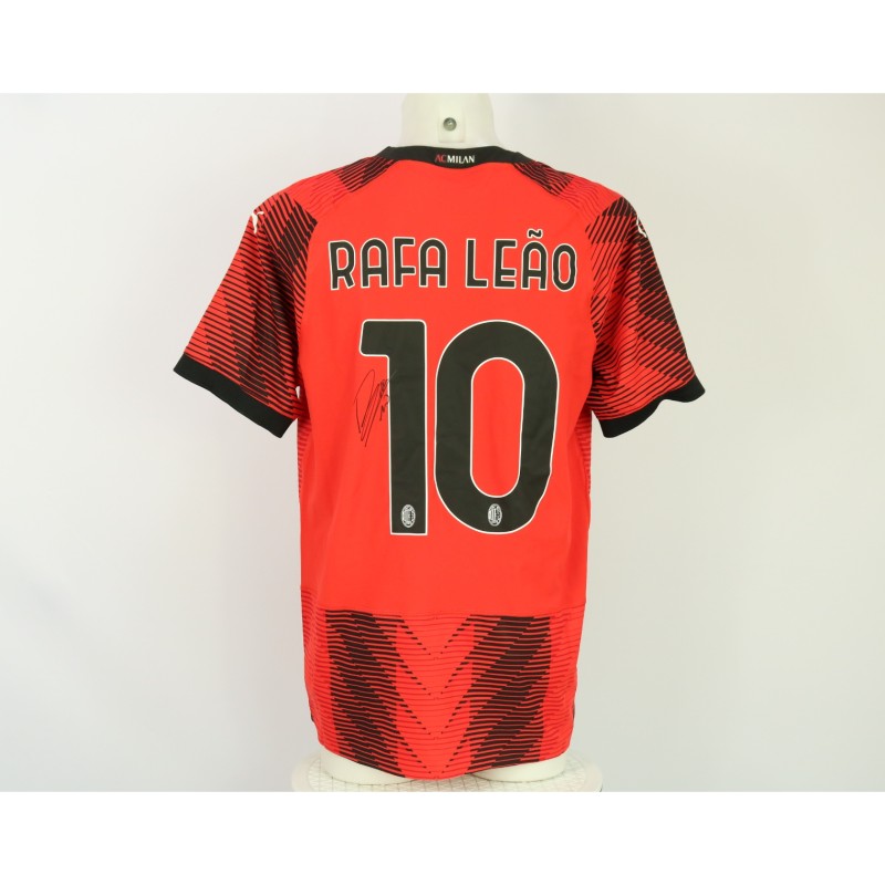 Rafa Leao Official Authentic Milan Signed Shirt, 2023/24 