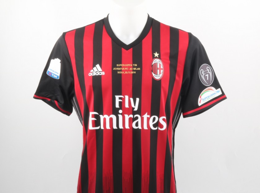 Abate Match Issued Shirt, TIM Supercup Milan-Juventus - Special Sewing