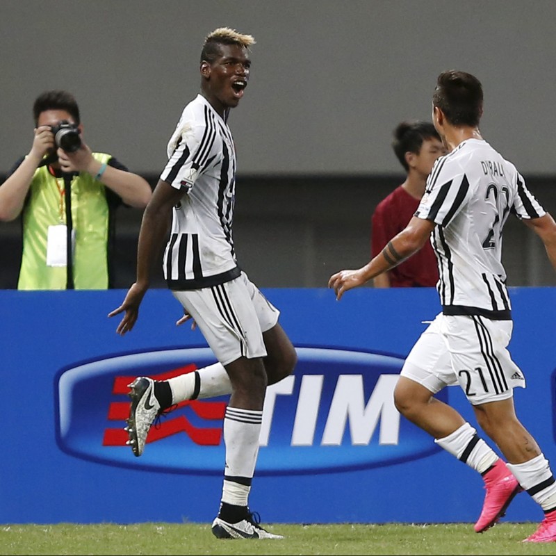 Pogba Match issued / worn Shirt, Italy Supercup 2015