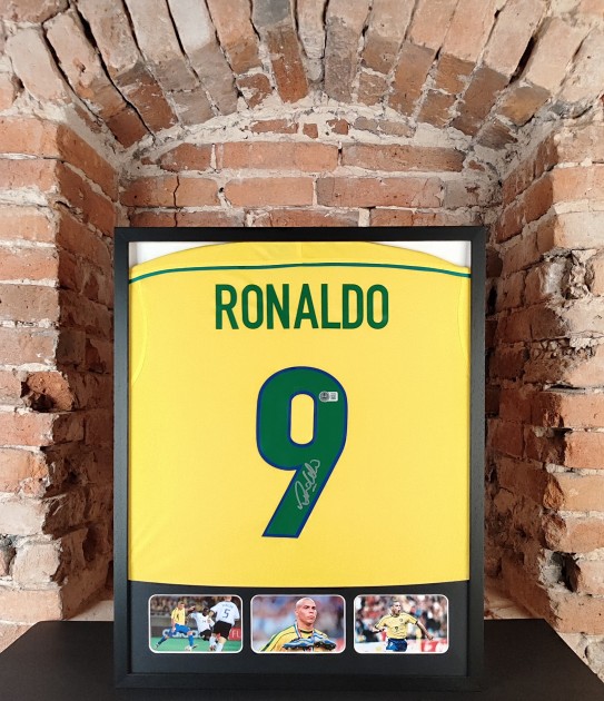 Ronaldo's Brazil Signed and Framed Shirt