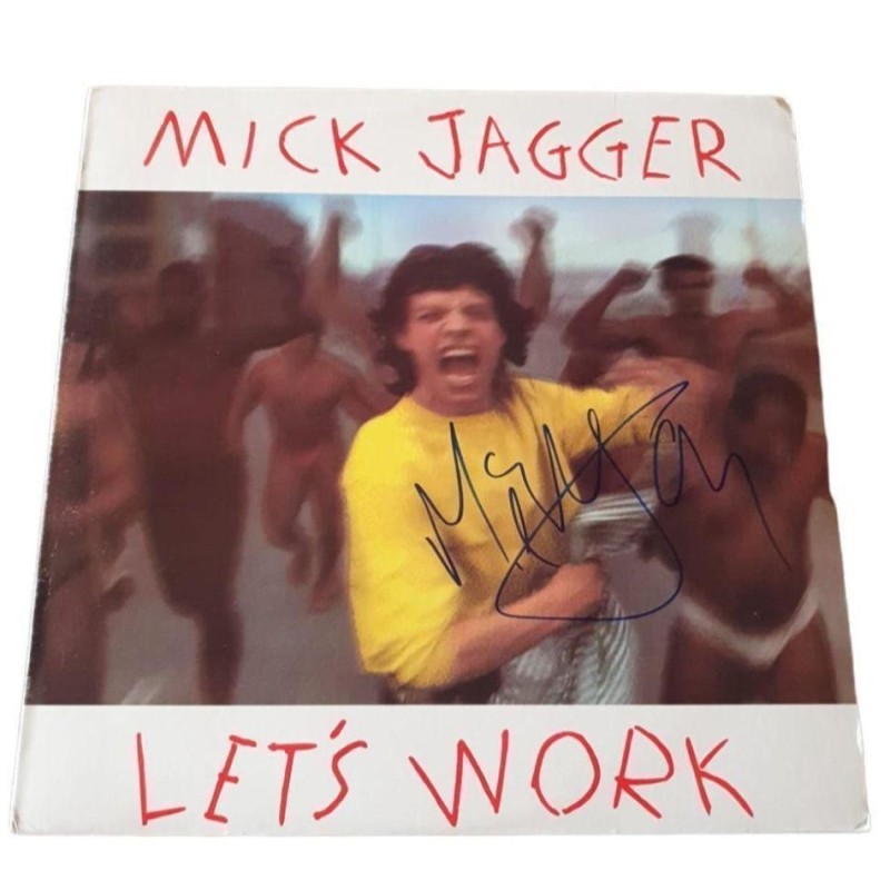 Mick Jagger Signed Let’s Work Vinyl LP 