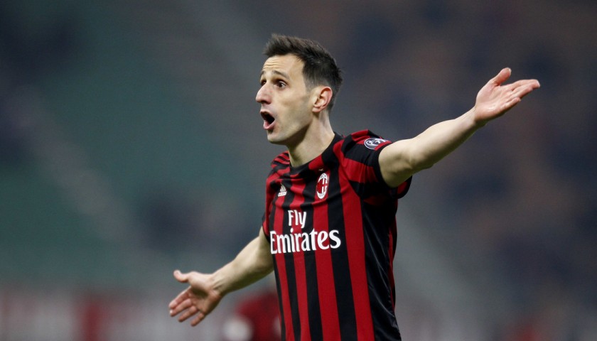 Kalinic's Match-Issued/Signed Milan Shirt – 2017/2018 Serie A