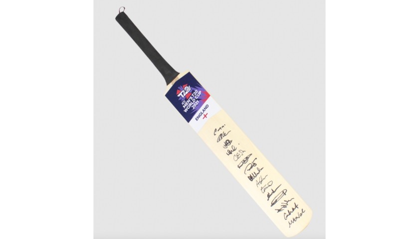 England Team Signed 2021 Cricket Bat