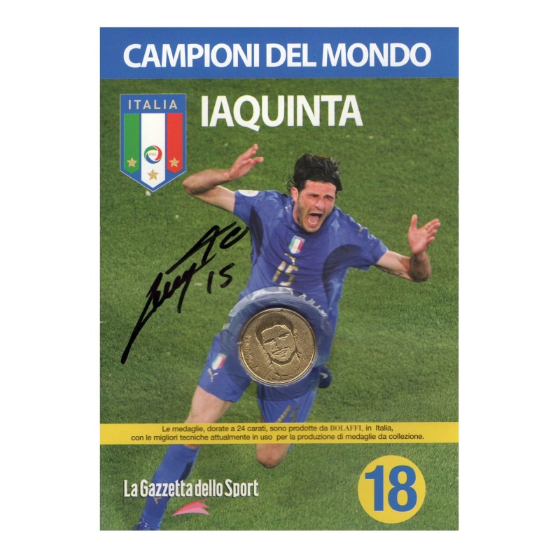 Medaglia Campioni del Mondo 2006 autografata da Vincenzo Iaquinta