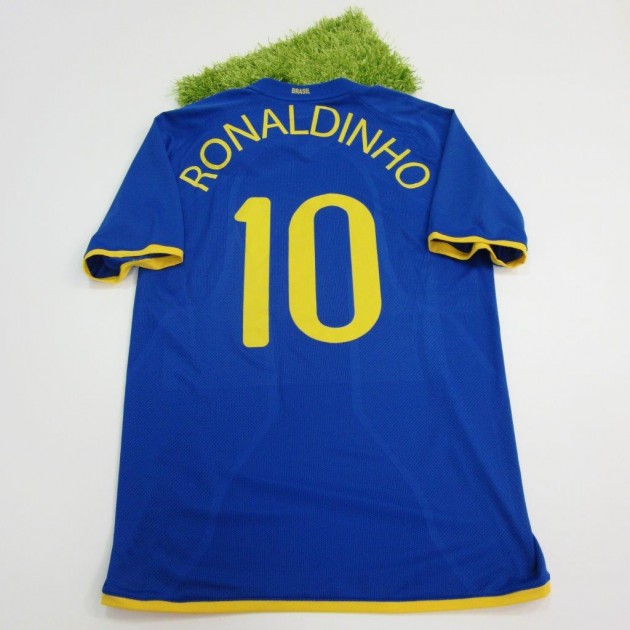 Ronaldinho Brazil match issued/worn shirt, Olympic Games 2008
