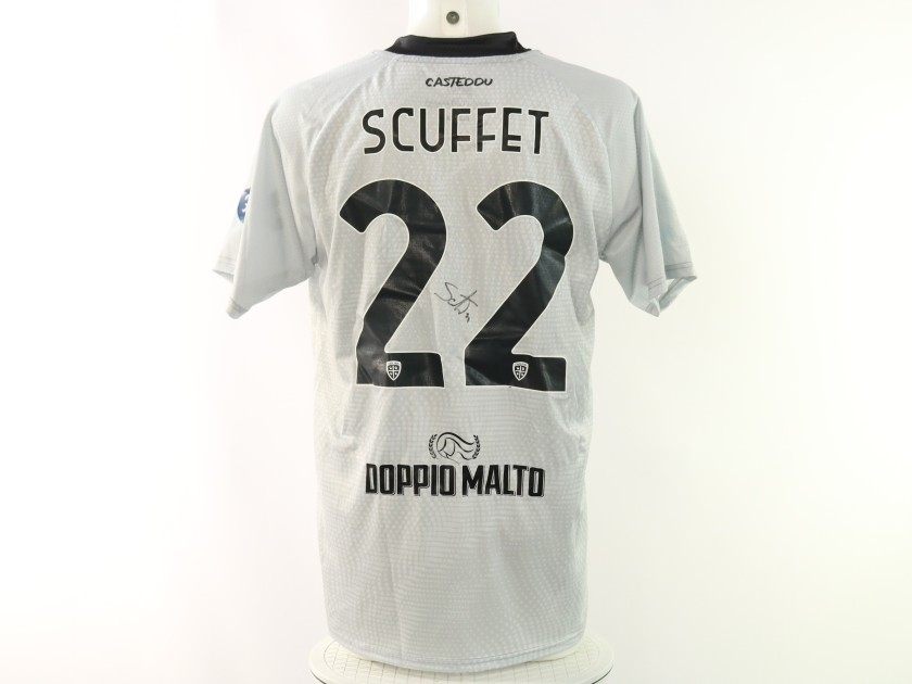 Maglia Scuffet Monza vs Cagliari Unwashed, 2025 - Autografata