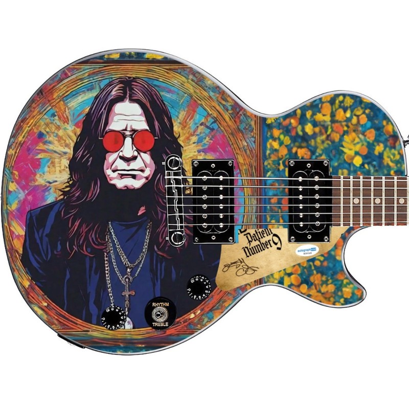 Ozzy Osbourne Signed Custom Epiphone "Artistic Legend" Graphics Guitar