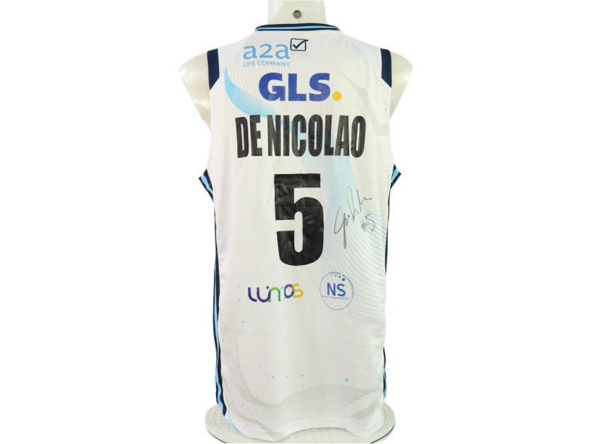 Completo De Nicolao indossato Napoli Basket vs Reggio Emilia 2024 - Autografato