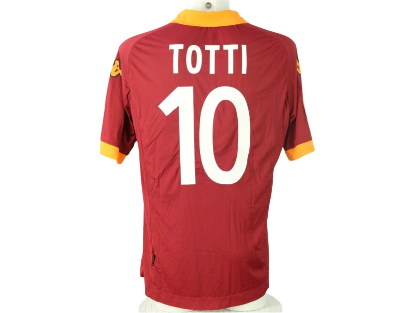 Maglia Totti preparata Roma vs Atalanta 2012 - Special patch "Hall of Fame"