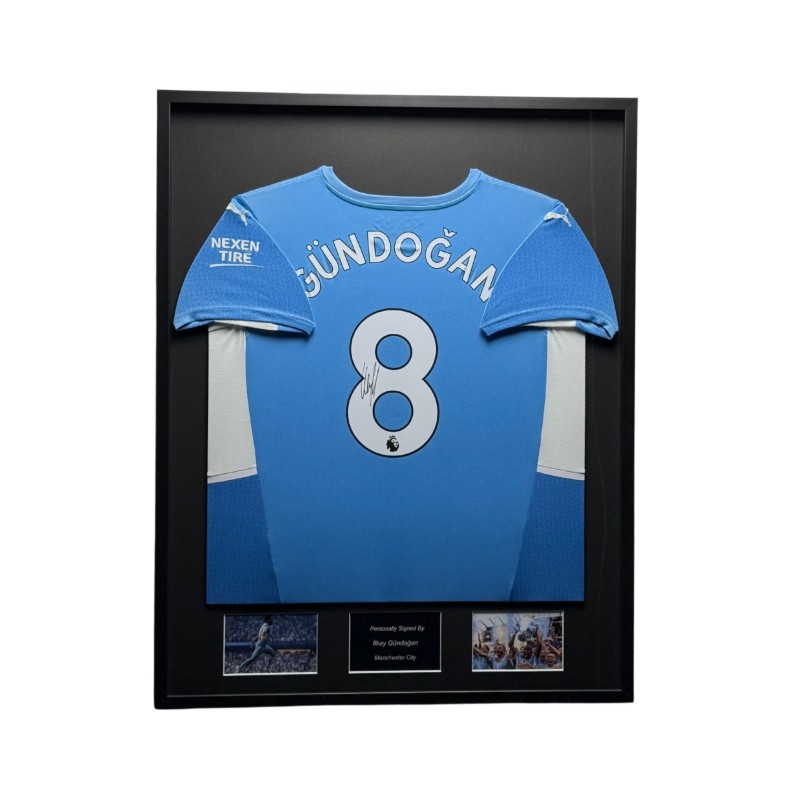 Maglia del Manchester City 2023/24 firmata e incorniciata da Ilkay Gundogan