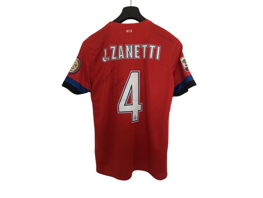 Official Inter 105th Anniversary Shirt, 2012/13 - Signed by Javier Zanetti