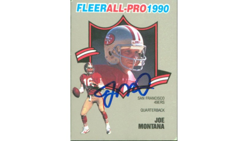Joe Montana Signed 1990 Fleer All-Pro Card