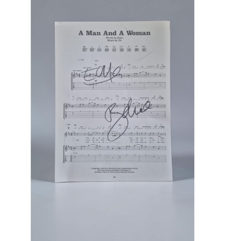 U2 Signed Sheet Music