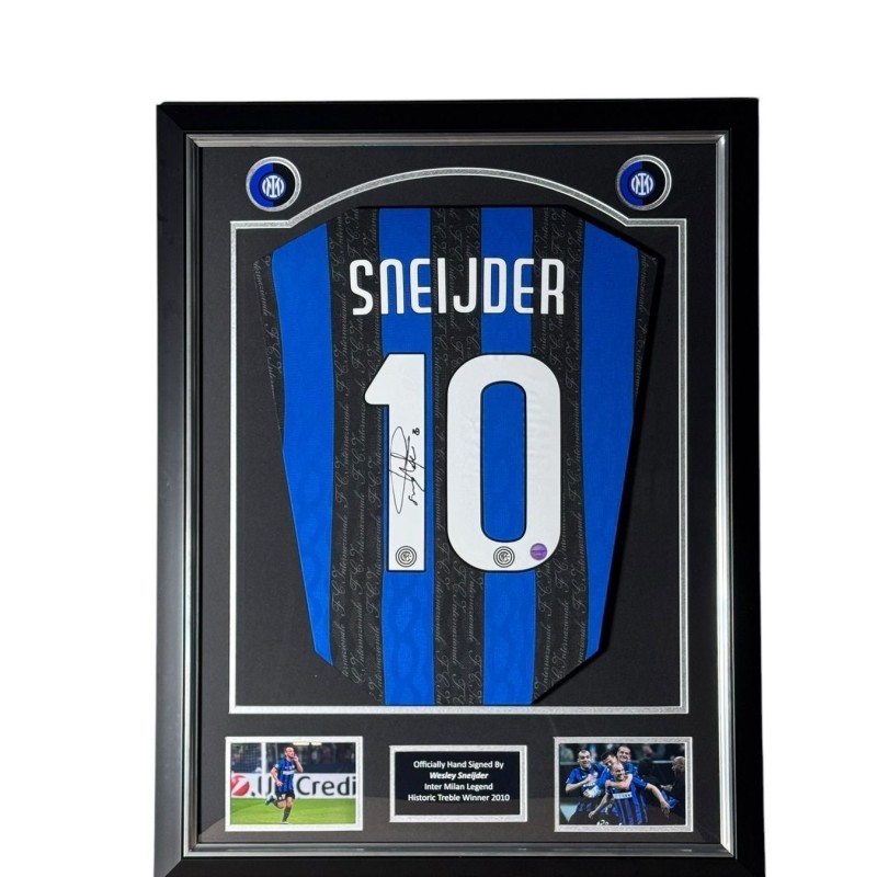 Wesley Sneijder' Inter Milan 1998 Signed and Framed Shirt