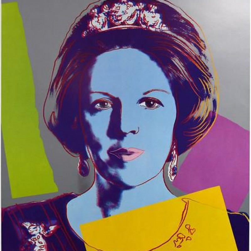 Andy Warhol Signed Queen Beatrix of the Netherlands Lithograph NO RESERVE