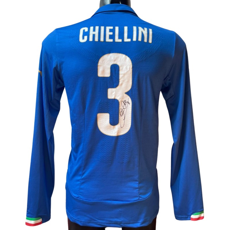 Maglia Chiellini Italia, preparata 2014 - Autografata con videoprova