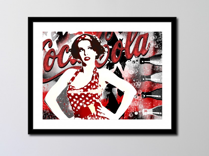 Simone M.Cyla "Coca-Cola collection 4" digital painting - 60x44 cm