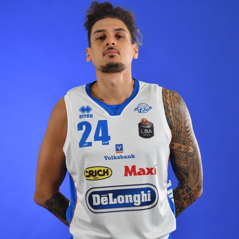Completo da gara ufficiale De'Longhi Treviso Basket, indossato da Isaac Fotu nella stagione 2019/20 in Serie A