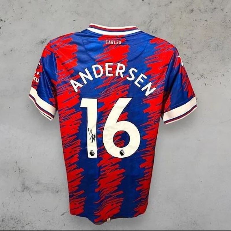 Joachim Andersen's Crystal Palace 2022/23 Signed and Framed Shirt