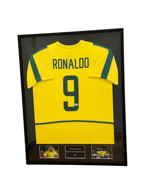 Soccer - Ronaldo Brazil Signed & Framed Jersey