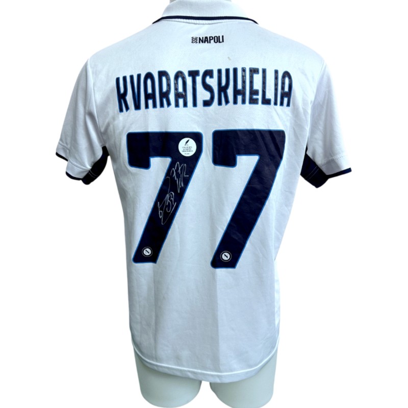 Kvaratskhelia's Napoli Signed Replica Shirt, 2024/25