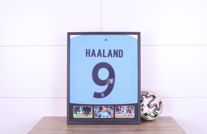 Haaland's Manchester City 2022/23 Signed and Framed Shirt