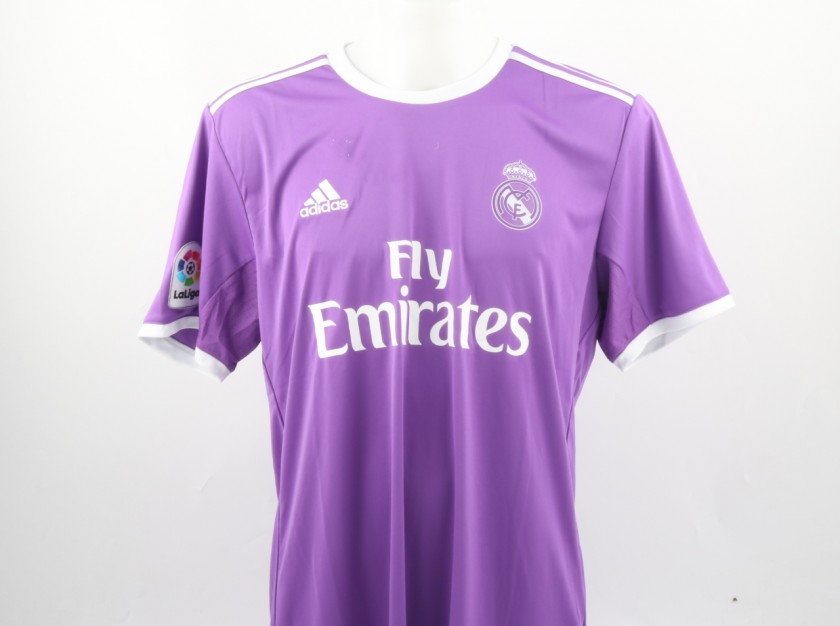 Morata Official Real Madrid Shirt, 2016/17 - Signed