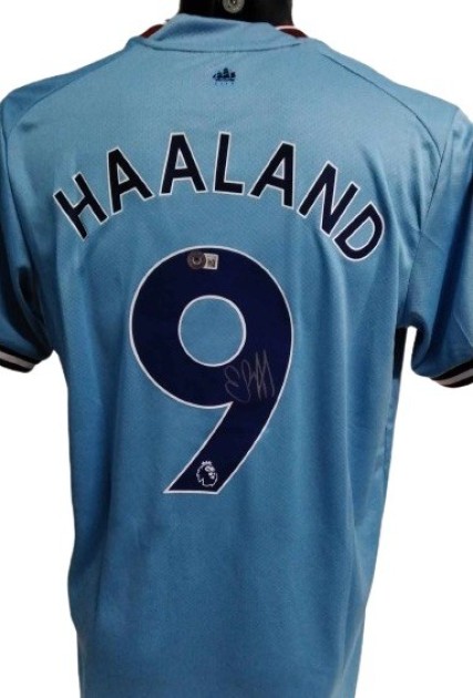 Haaland Replica Manchester City Signed Shirt , 2022/23 