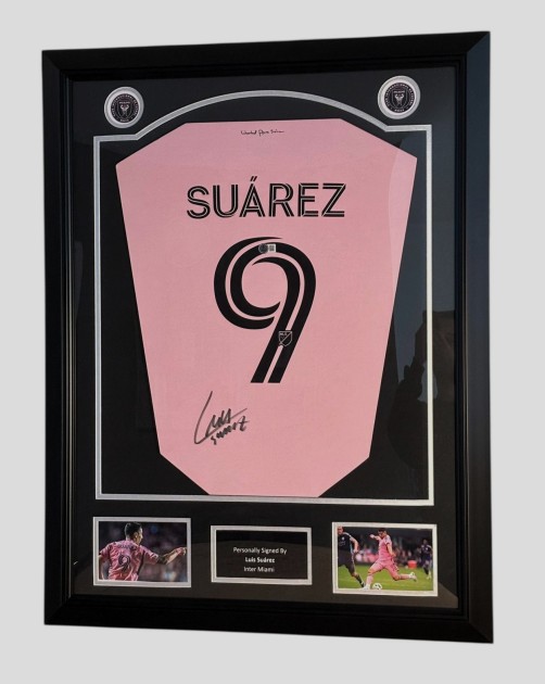 Luis Suárez's Inter Miami Signed and Framed Football Shirt