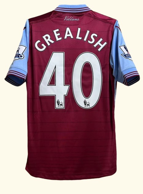 Jack Grealish's Aston Villa FC Premier League 2015/16 Match-Issued Shirt