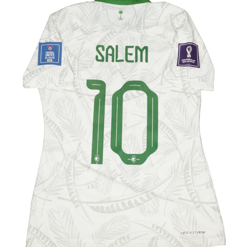 Salem's Match-Issued Shirt, Saudi Arabia vs Mexico WC 2022