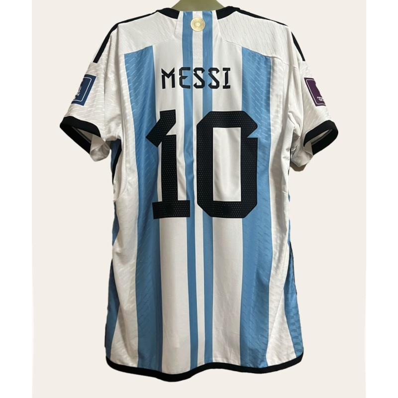 Messi's WC 2022 Qatar Argentina Match Shirt, vs Mexico
