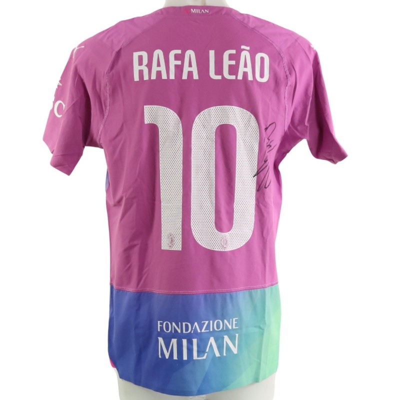 Maglia Authentic Leao Milan 2023/24 - Autografata