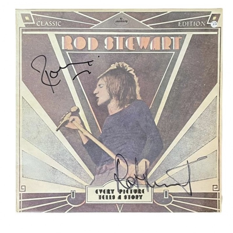 Rod Stewart and Ronnie Wood Signed Every Picture Tells a Story Vinyl LP