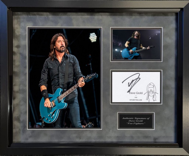 Dave Grohl Signed Photo Display