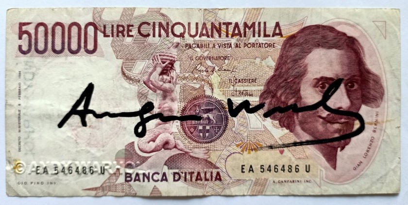 50000 lire - BANCONOTA DA 50.000 LIRE ITALIA BERNINI 1° TIPO SERIE