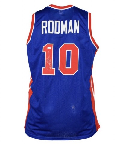 Dennis Rodman Signed Detroit Basketball Jersey