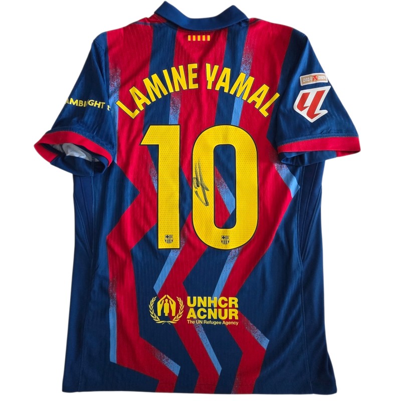 Yamal's Barcelona Signed Match-Issued Special Shirt, 2025/26