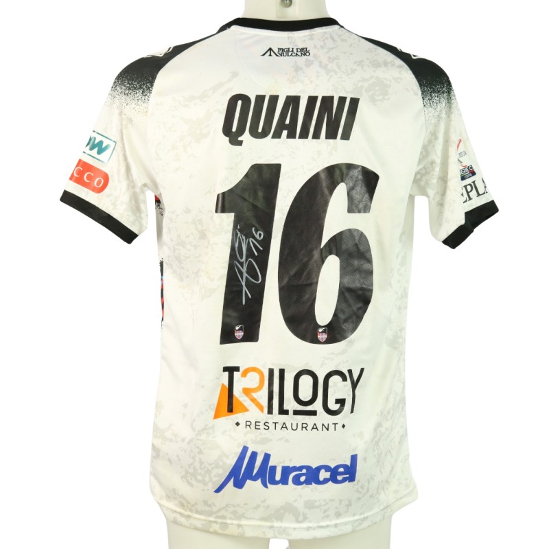 Quaini's Unwashed Signed Shirt, Foggia vs Catania 2024