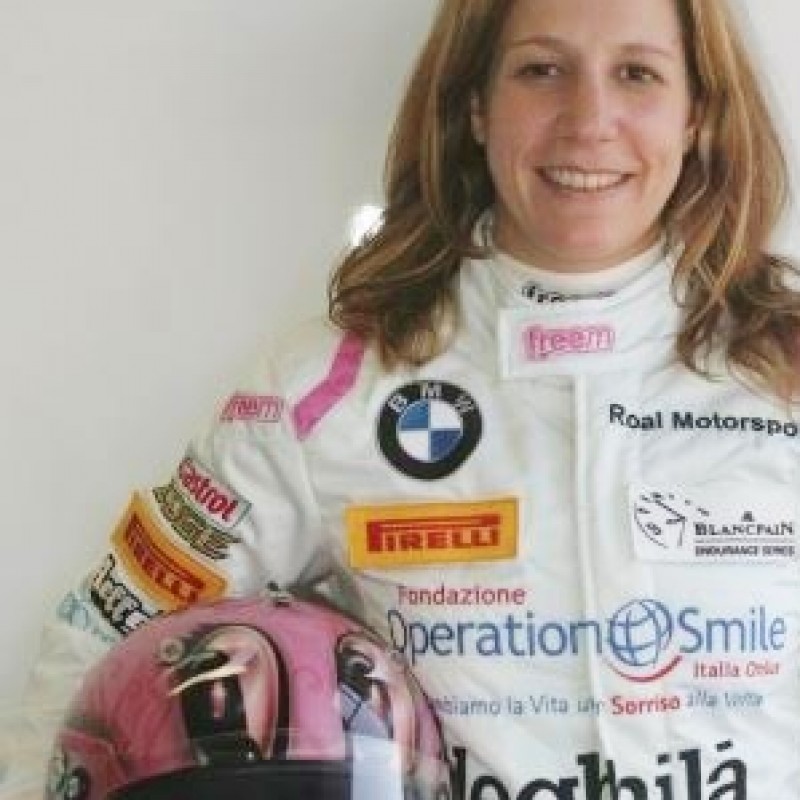 Tuta da gara indossata da Michela Cerruti, Blancpain Endurance Series 2013, Nurburgring - autografata