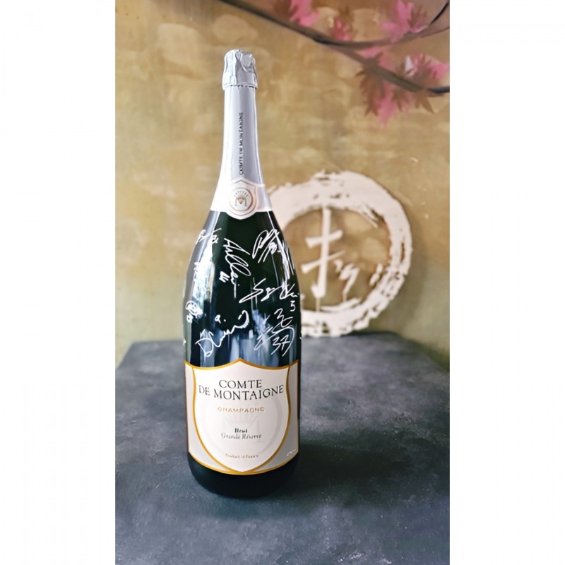 Cuvée de Prestige Mathusalem of Champagne Brut Grande Réserve of Maison Comte de Montaigne Signed by the Inter and AC Milan Players